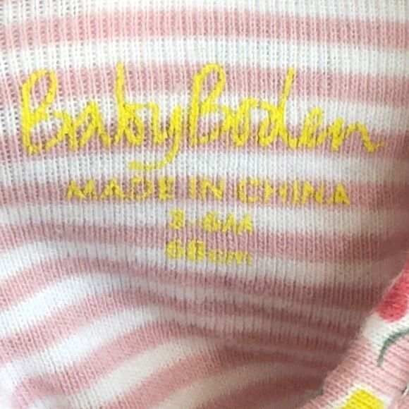 Baby Boden Infant Girls Pink Floral 2 Piece Onesie Romper Outfit. 3-6 Months. - Picture 4 of 5
